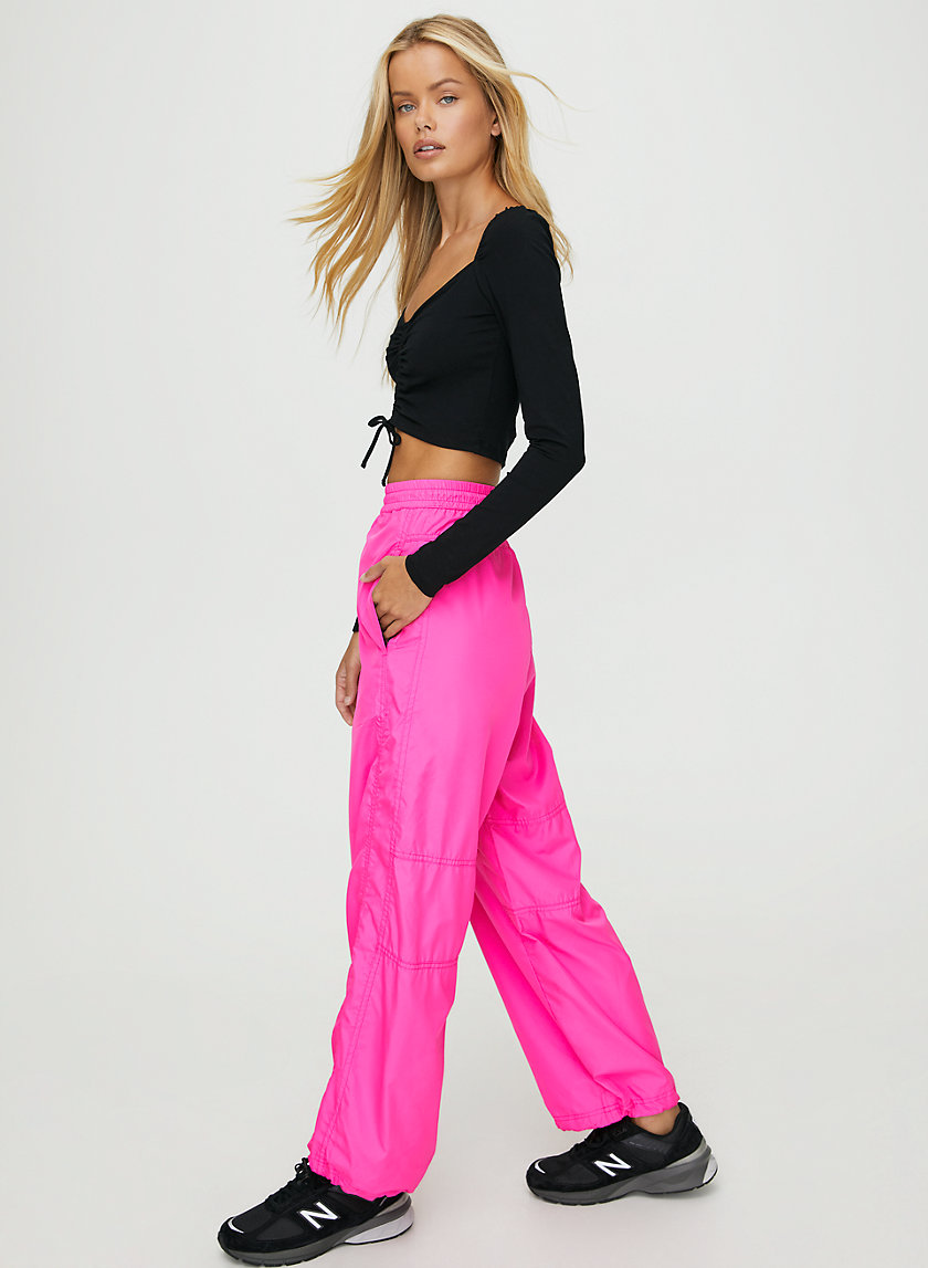 REDONDO PANT - Wide-leg shiny military pants REDONDO PANT - Wide-leg shiny military pants