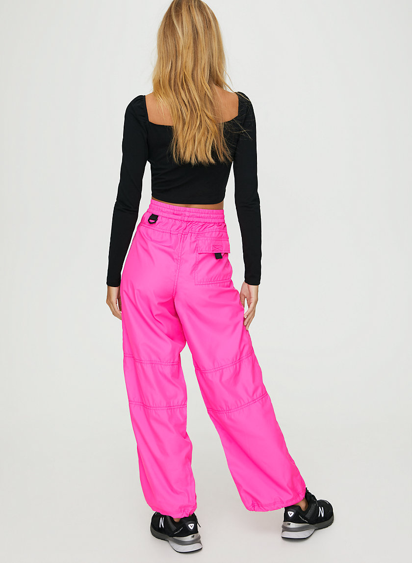REDONDO PANT - Wide-leg shiny military pants REDONDO PANT - Wide-leg shiny military pants