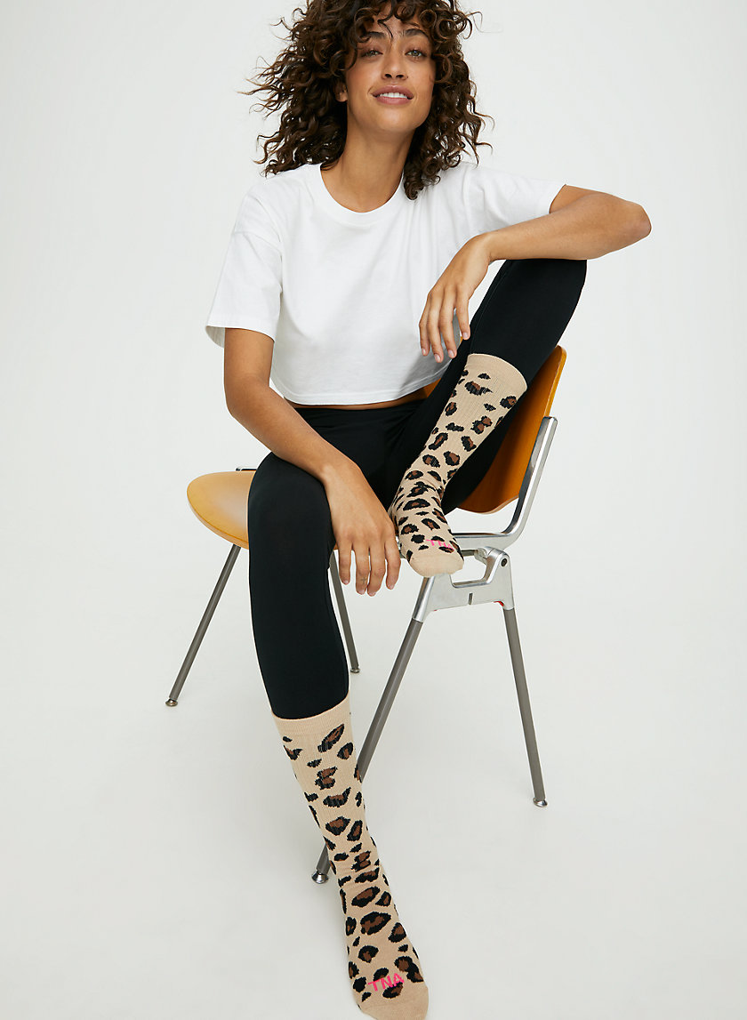 ROSEDALE CREW SOCK - Leopard-print crew socks ROSEDALE CREW SOCK - Leopard-print crew socks
