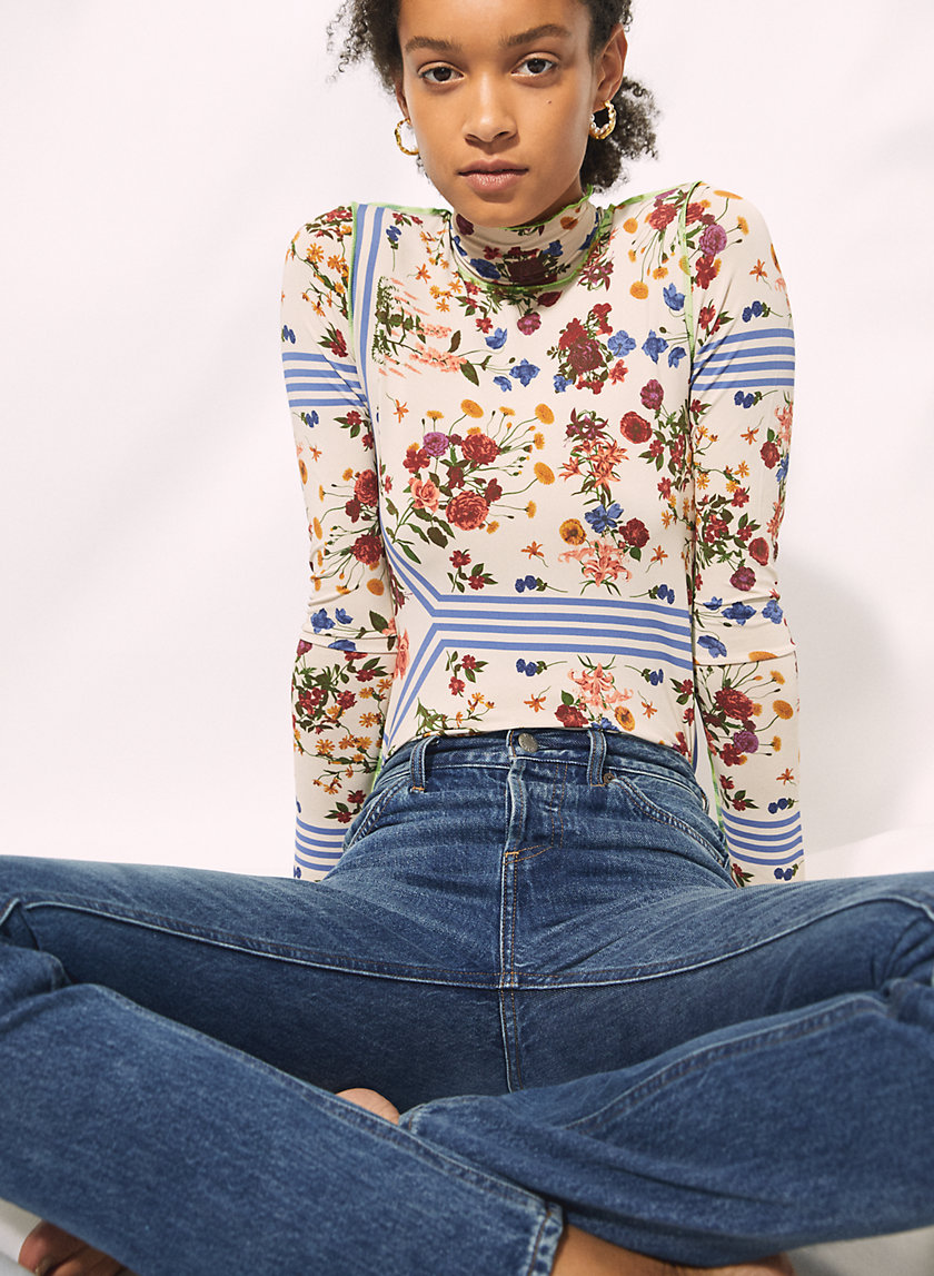 ONLY TURTLENECK - Floral mock-neck longsleeve ONLY TURTLENECK - Floral mock-neck longsleeve