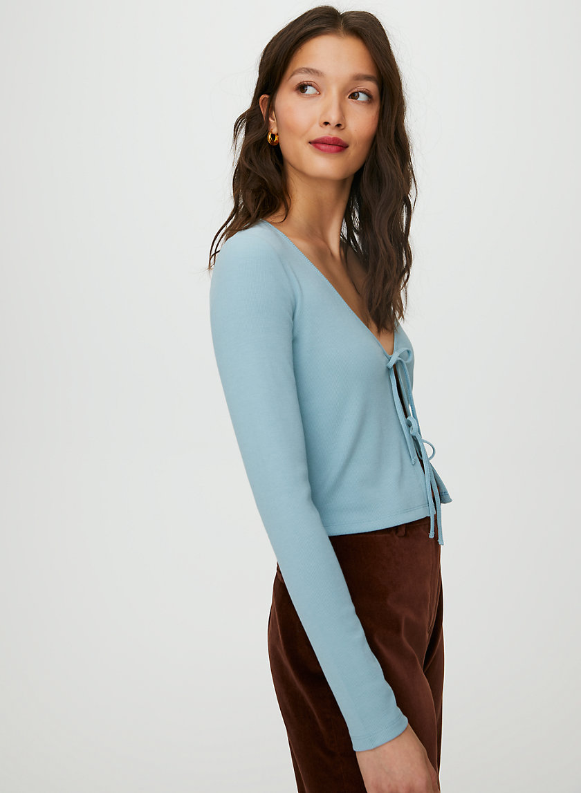 ONLY TIE-FRONT LONGSLEEVE - Long-sleeve, tie-front cardigan ONLY TIE-FRONT LONGSLEEVE - Long-sleeve, tie-front cardigan