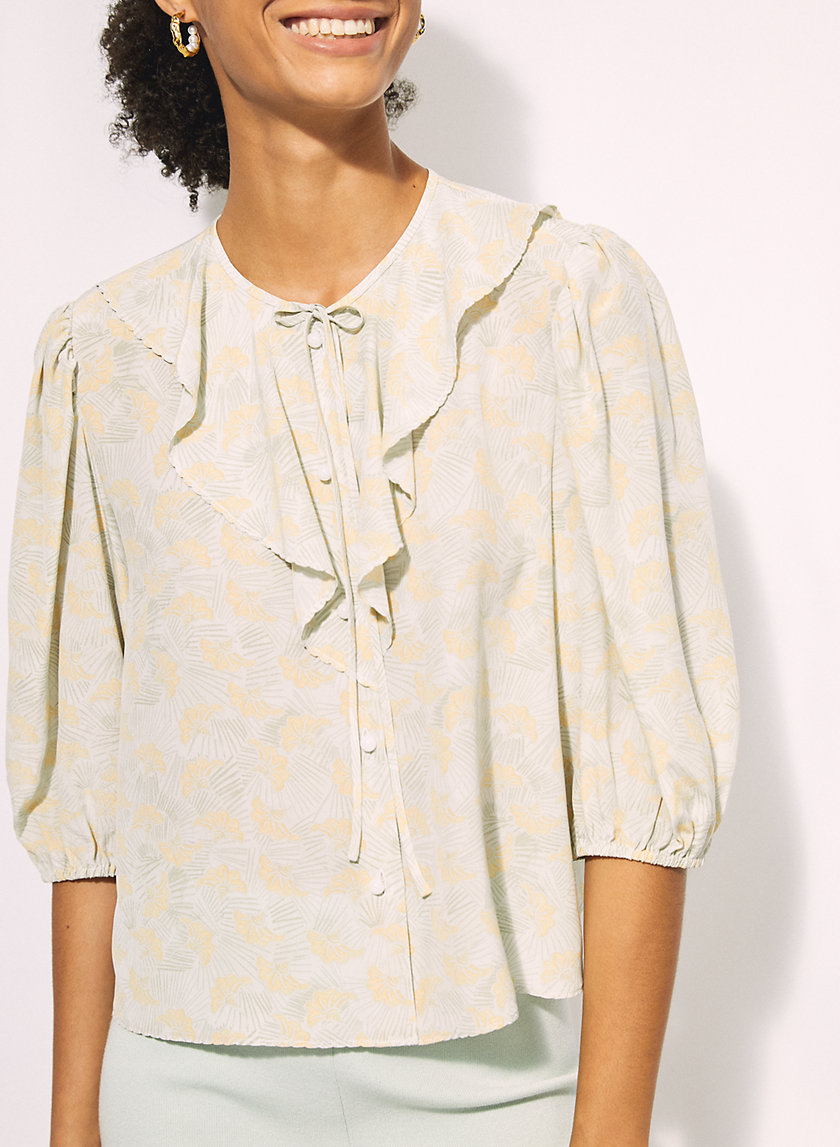 FRIDA BLOUSE - Ruffled silk blouse FRIDA BLOUSE - Ruffled silk blouse