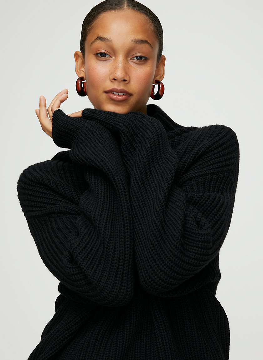 MONTPELLIER SWEATER - Merino-wool mock-neck sweater MONTPELLIER SWEATER - Merino-wool mock-neck sweater