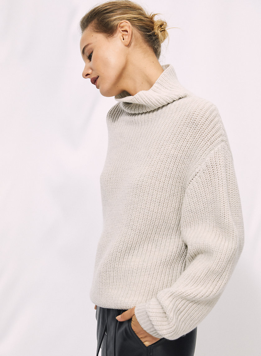 MONTPELLIER SWEATER - Merino-wool mock-neck sweater MONTPELLIER SWEATER - Merino-wool mock-neck sweater