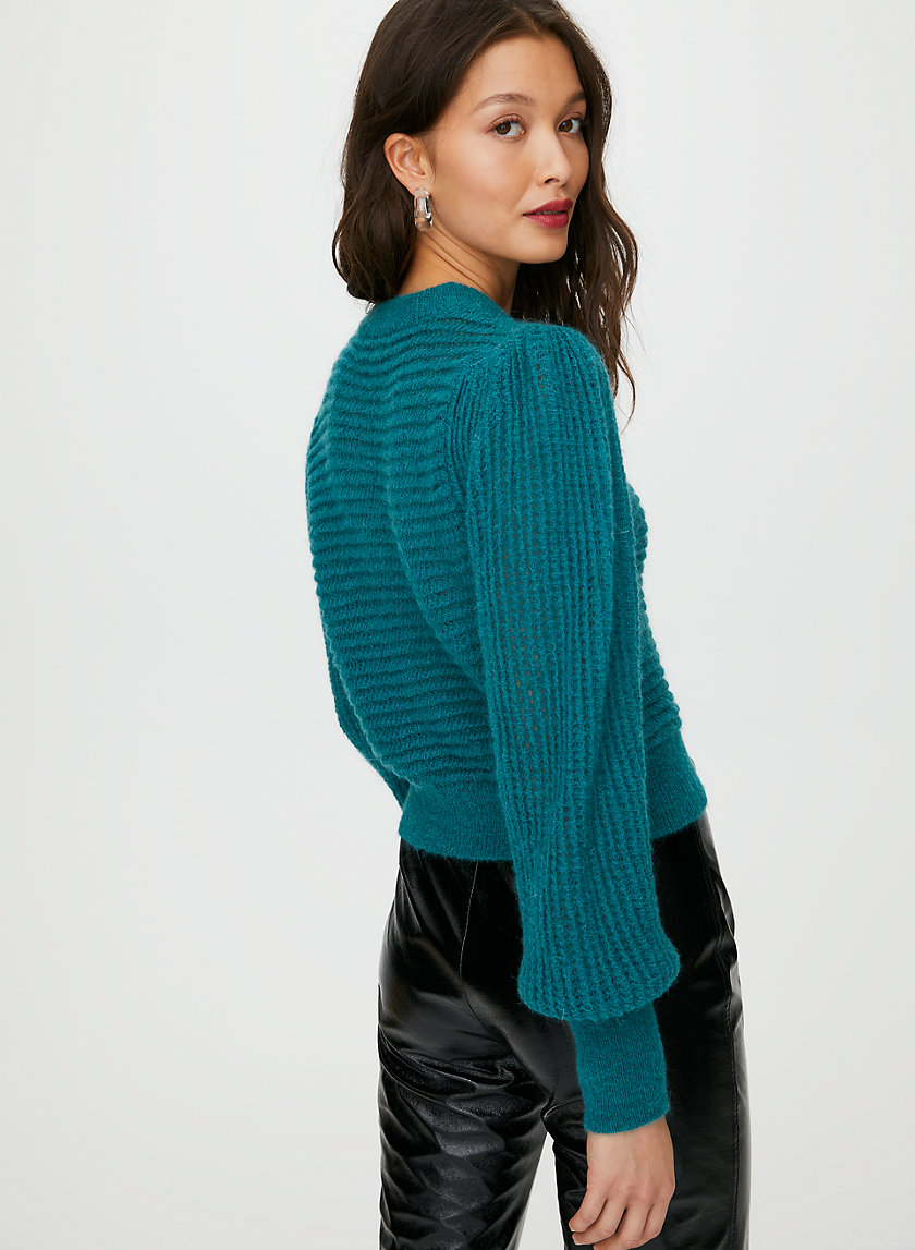 ALESSIA CARDIGAN - Puff-sleeve alpaca cardigan ALESSIA CARDIGAN - Puff-sleeve alpaca cardigan