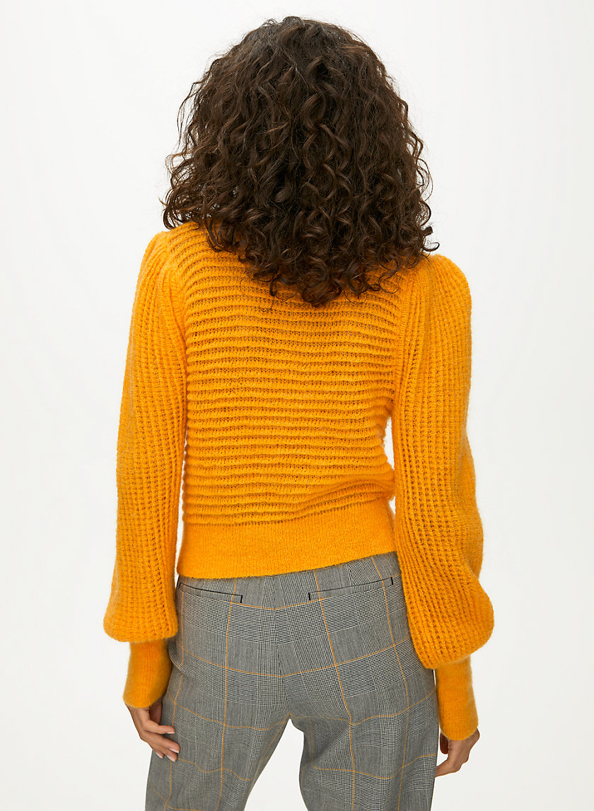 ALESSIA CARDIGAN - Puff-sleeve alpaca cardigan ALESSIA CARDIGAN - Puff-sleeve alpaca cardigan