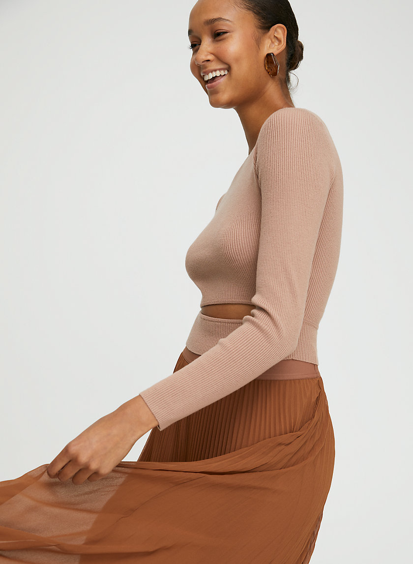 YACINE LONGSLEEVE - Long-sleeve peek-a-boo knit top YACINE LONGSLEEVE - Long-sleeve peek-a-boo knit top