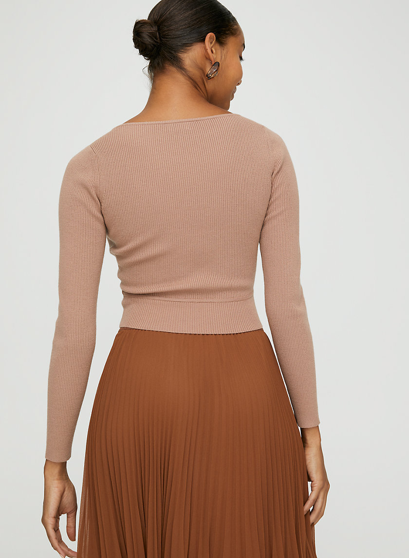 YACINE LONGSLEEVE - Long-sleeve peek-a-boo knit top YACINE LONGSLEEVE - Long-sleeve peek-a-boo knit top