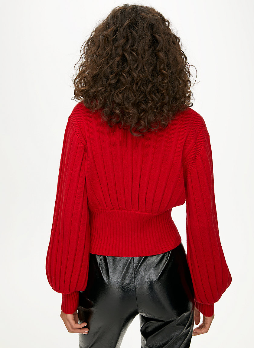 NEW PLUNGE FRONT CARDIGAN - Cropped deep v-neck cardigan NEW PLUNGE FRONT CARDIGAN - Cropped deep v-neck cardigan