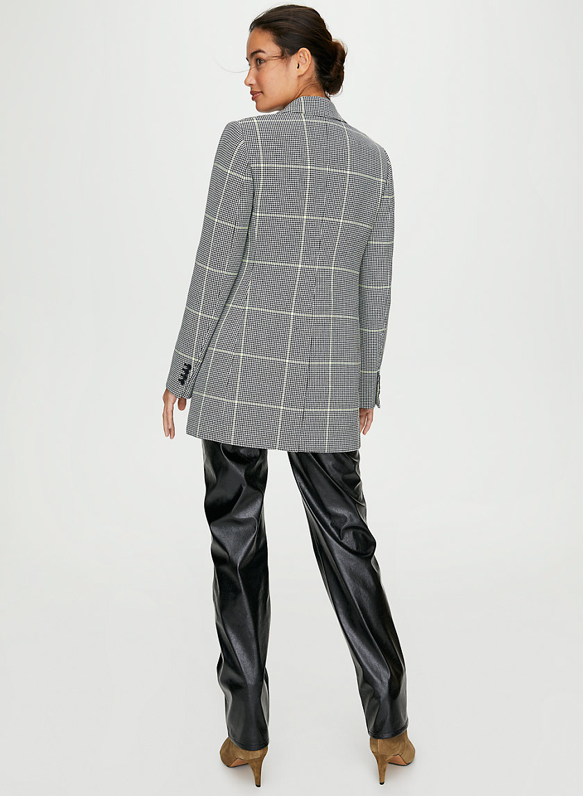 MARGAUX BLAZER - Double-breasted neon check blazer MARGAUX BLAZER - Double-breasted neon check blazer
