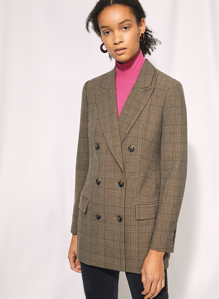 MARGAUX BLAZER - Double-breasted plaid blazer MARGAUX BLAZER - Double-breasted plaid blazer