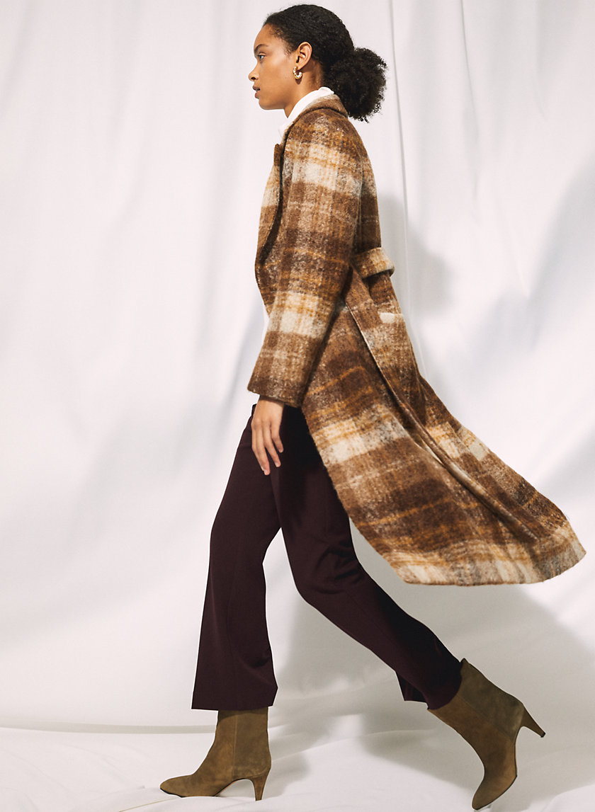 CARLYLE ALPACA COAT - Wool-alpaca blend checkered overcoat CARLYLE ALPACA COAT - Wool-alpaca blend checkered overcoat