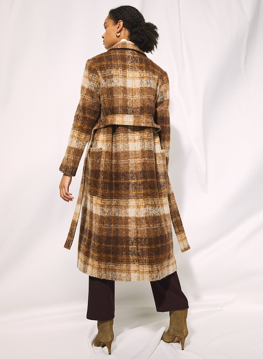 CARLYLE ALPACA COAT - Wool-alpaca blend checkered overcoat CARLYLE ALPACA COAT - Wool-alpaca blend checkered overcoat