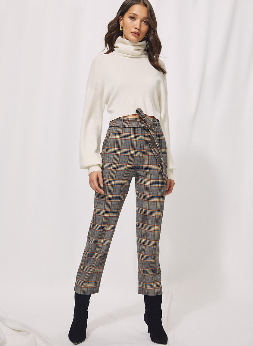 Wilfred NEW TIE-FRONT CHECK PANT | Aritzia CA