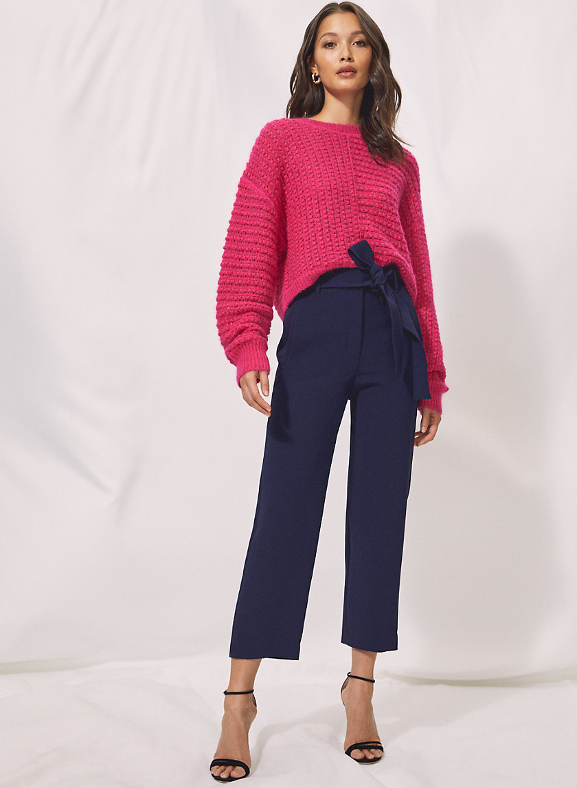 NEW TIE-FRONT PANT - Cropped high-waisted pants NEW TIE-FRONT PANT - Cropped high-waisted pants