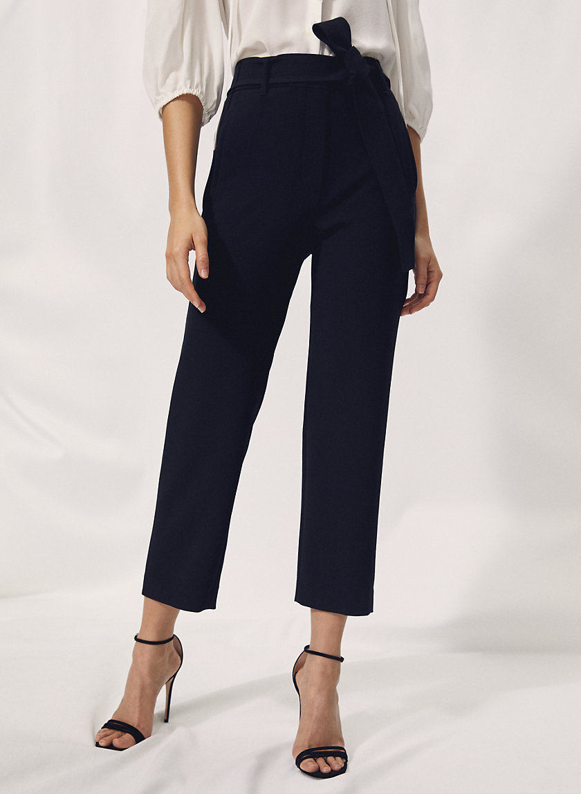 NEW TIE-FRONT PANT - Cropped high-waisted pants NEW TIE-FRONT PANT - Cropped high-waisted pants