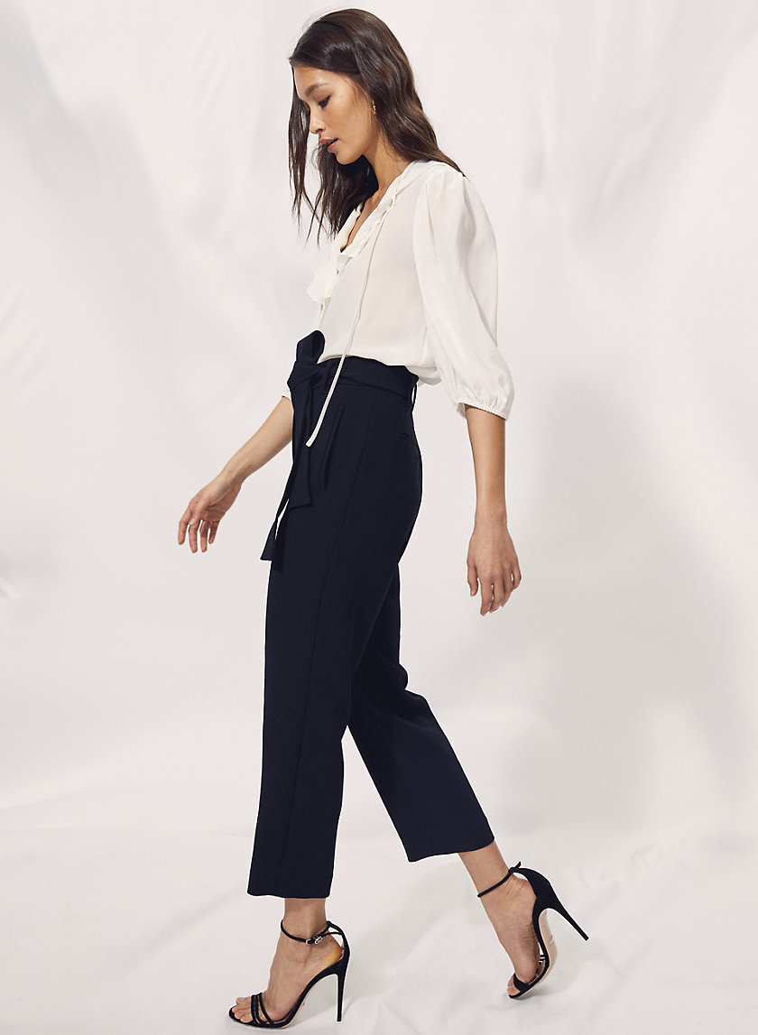 NEW TIE-FRONT PANT - Cropped high-waisted pants NEW TIE-FRONT PANT - Cropped high-waisted pants