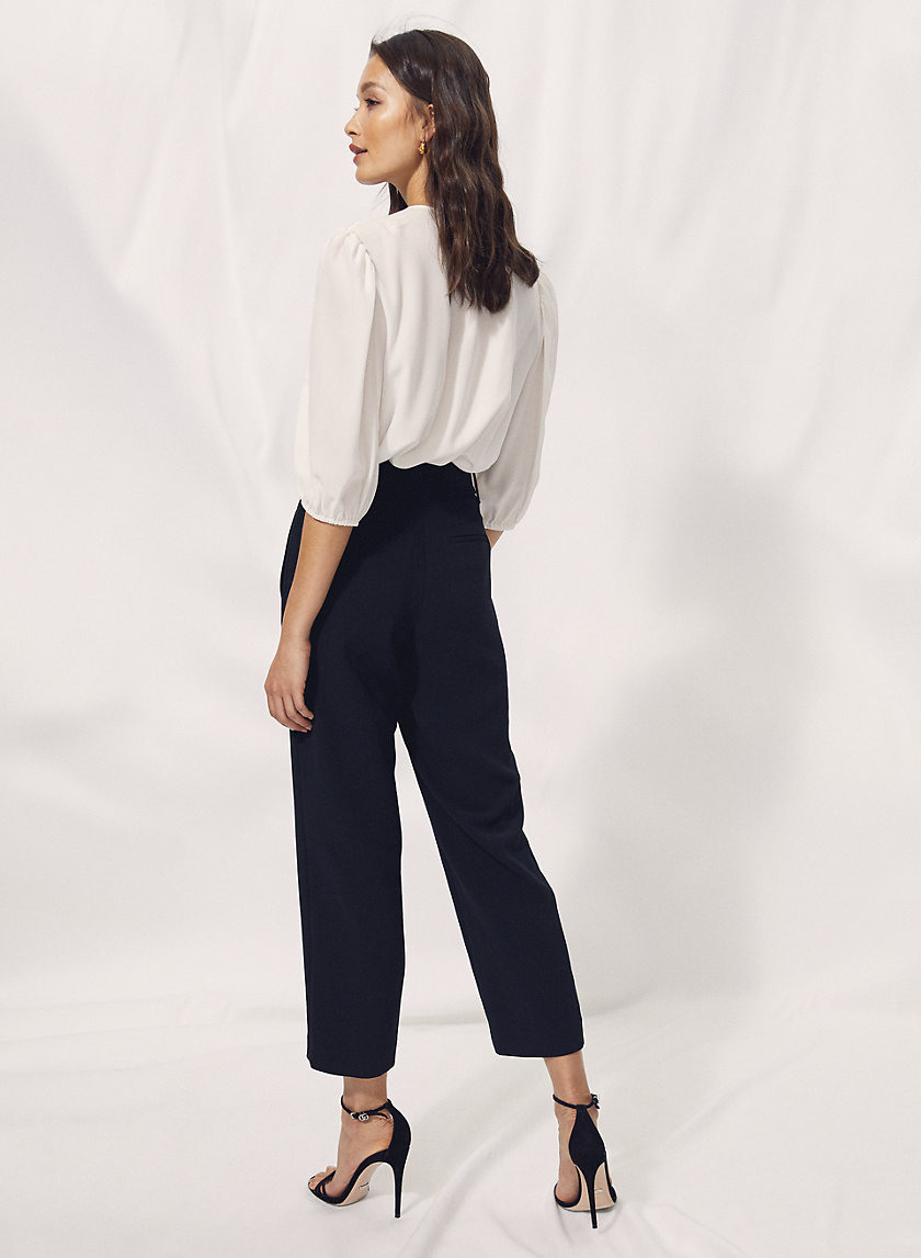NEW TIE-FRONT PANT - Cropped high-waisted pants NEW TIE-FRONT PANT - Cropped high-waisted pants