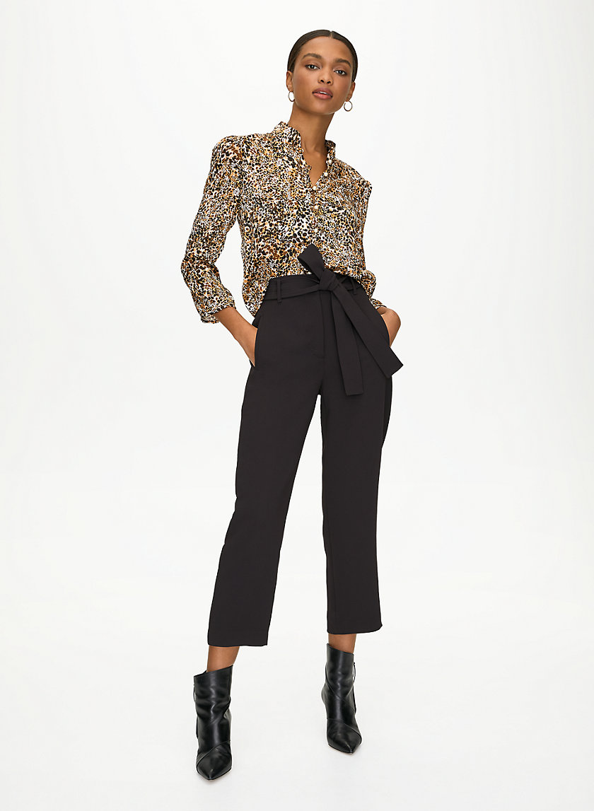 NEW TIE-FRONT PANT - Cropped high-waisted pants NEW TIE-FRONT PANT - Cropped high-waisted pants