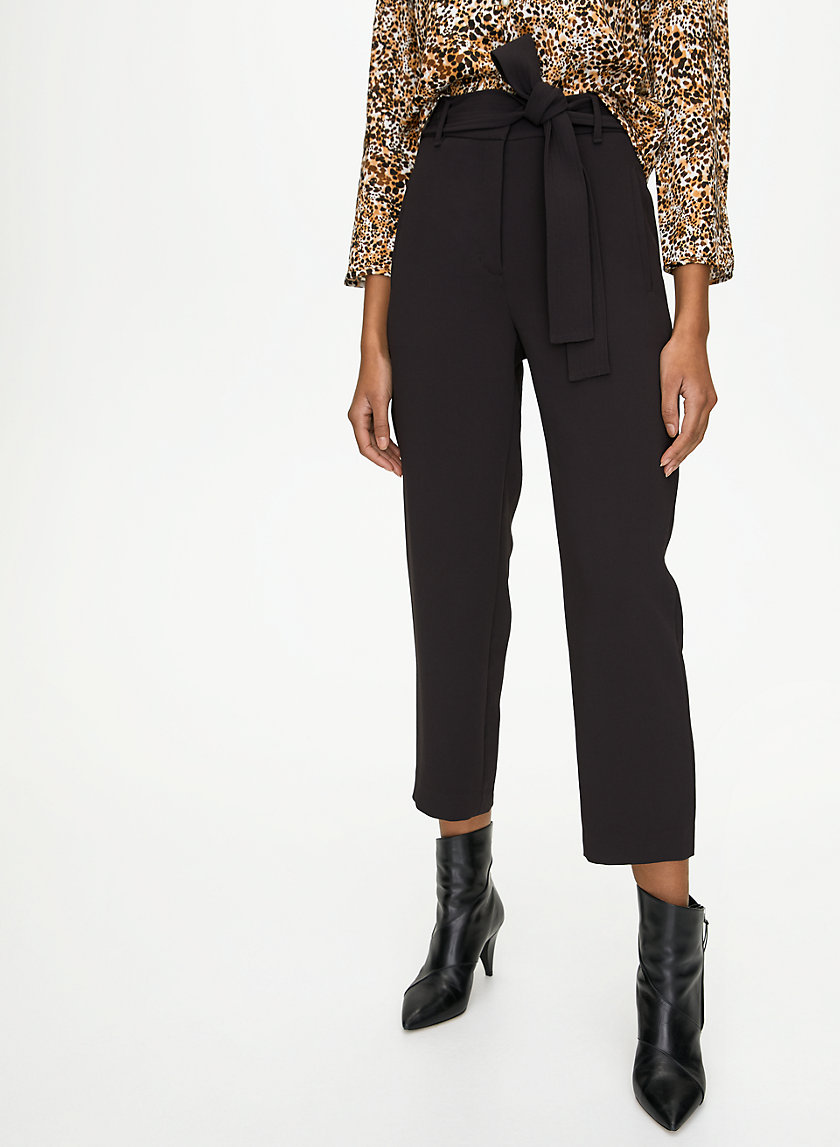 NEW TIE-FRONT PANT - Cropped high-waisted pants NEW TIE-FRONT PANT - Cropped high-waisted pants