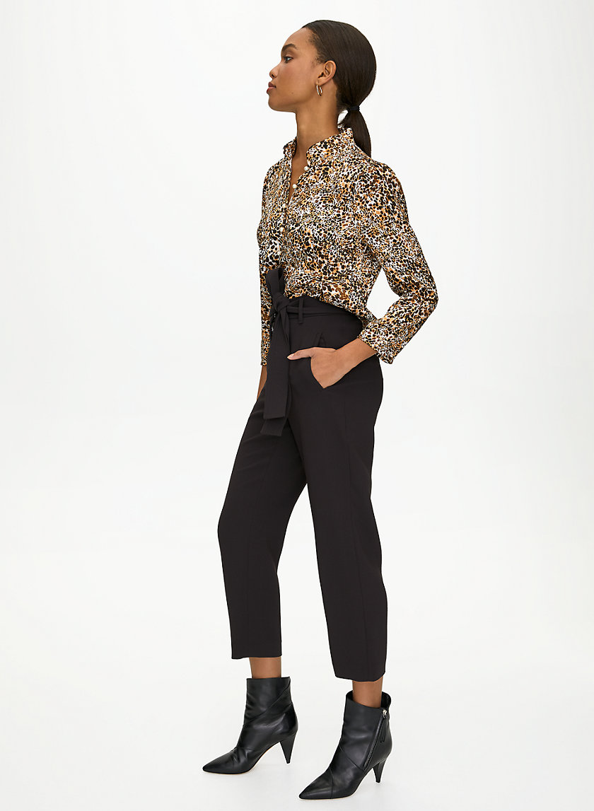 NEW TIE-FRONT PANT - Cropped high-waisted pants NEW TIE-FRONT PANT - Cropped high-waisted pants