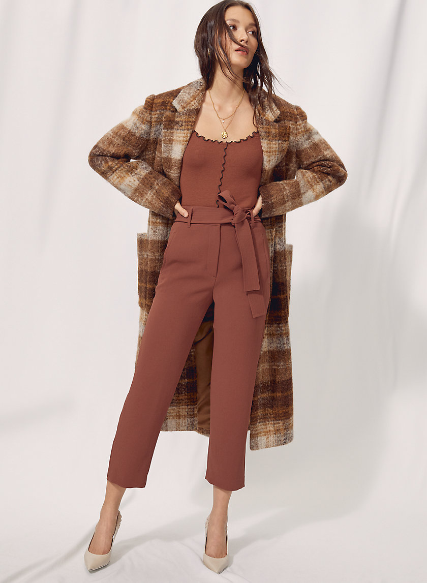 NEW TIE-FRONT PANT - Cropped high-waisted pants NEW TIE-FRONT PANT - Cropped high-waisted pants