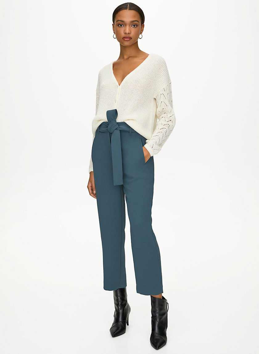 NEW TIE-FRONT PANT - Cropped high-waisted pants NEW TIE-FRONT PANT - Cropped high-waisted pants
