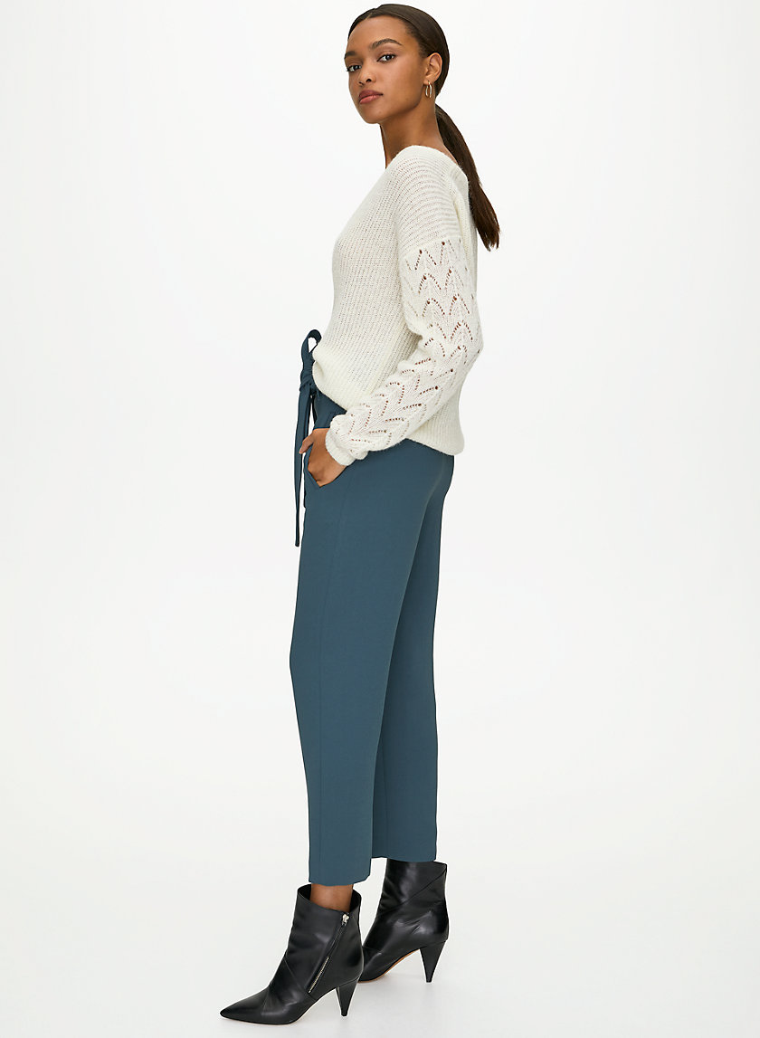 NEW TIE-FRONT PANT - Cropped high-waisted pants NEW TIE-FRONT PANT - Cropped high-waisted pants
