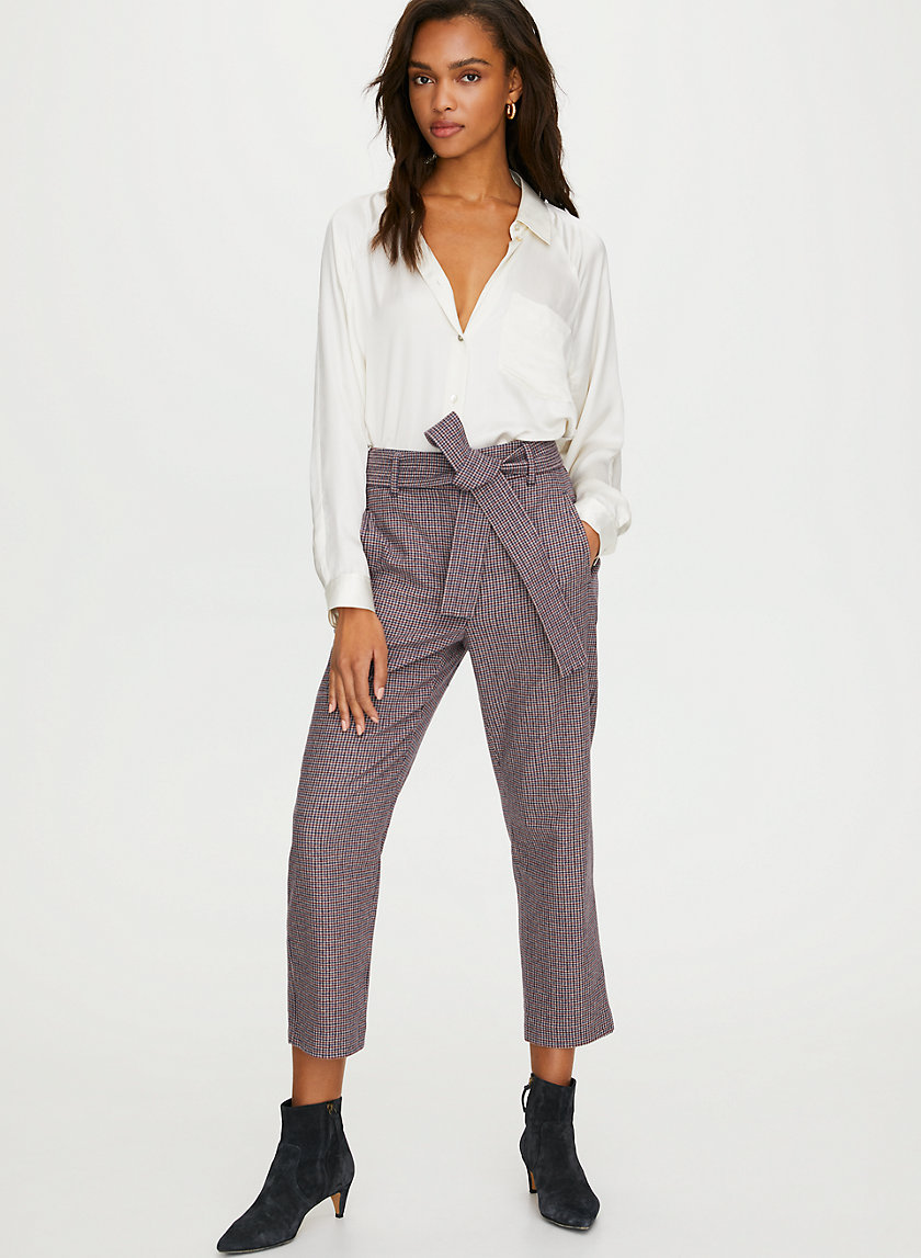 NEW TIE-FRONT WOOL PANT - High-waisted wool pants NEW TIE-FRONT WOOL PANT - High-waisted wool pants