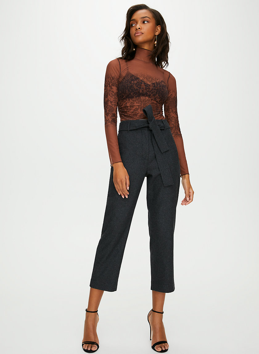 NEW TIE-FRONT WOOL PANT - High-waisted wool pants NEW TIE-FRONT WOOL PANT - High-waisted wool pants