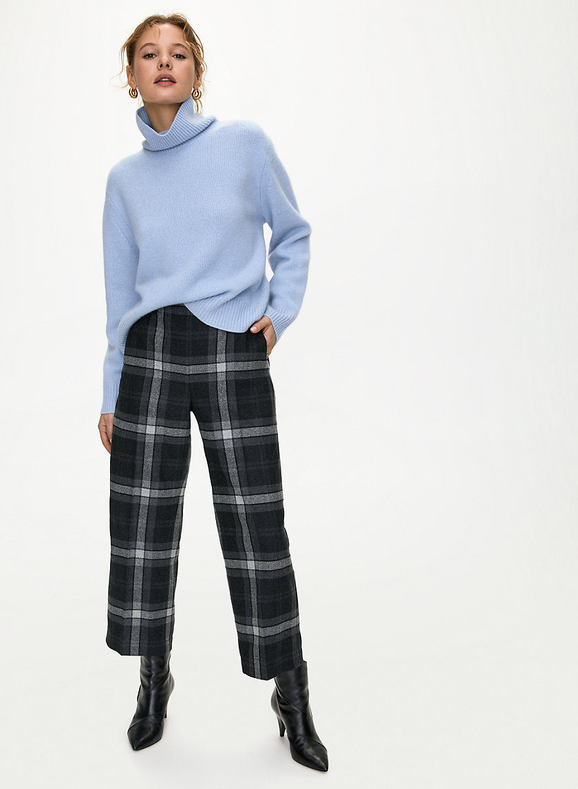 EASY PANT - High-rise, pull-on plaid trouser EASY PANT - High-rise, pull-on plaid trouser