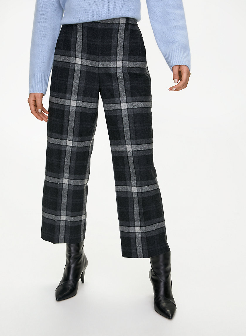 EASY PANT - High-rise, pull-on plaid trouser EASY PANT - High-rise, pull-on plaid trouser