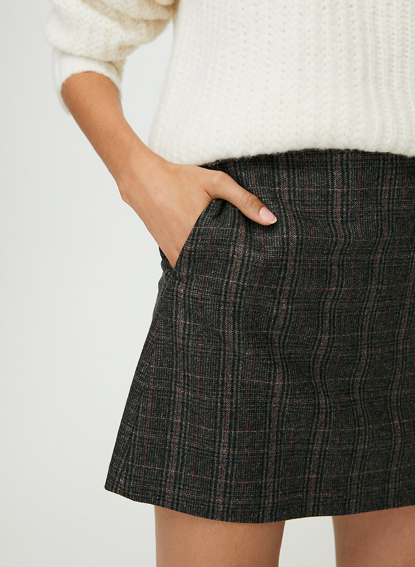 NEW CLASSIC CHECK MINI SKIRT - Wool-blend check mini skirt NEW CLASSIC CHECK MINI SKIRT - Wool-blend check mini skirt
