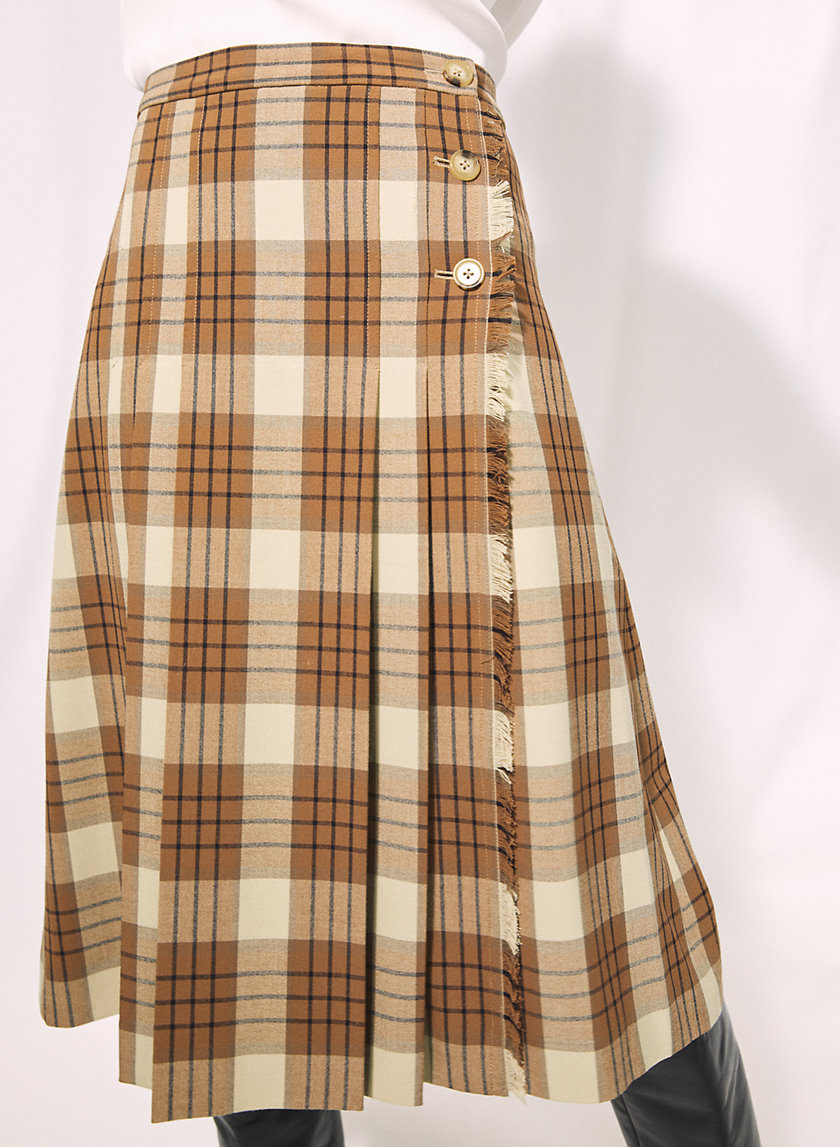 TRISSY CHECK SKIRT - Plaid midi skirt TRISSY CHECK SKIRT - Plaid midi skirt