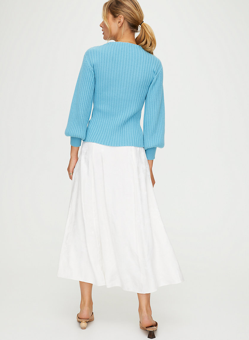 CHERIE SKIRT - Satin slit midi skirt CHERIE SKIRT - Satin slit midi skirt