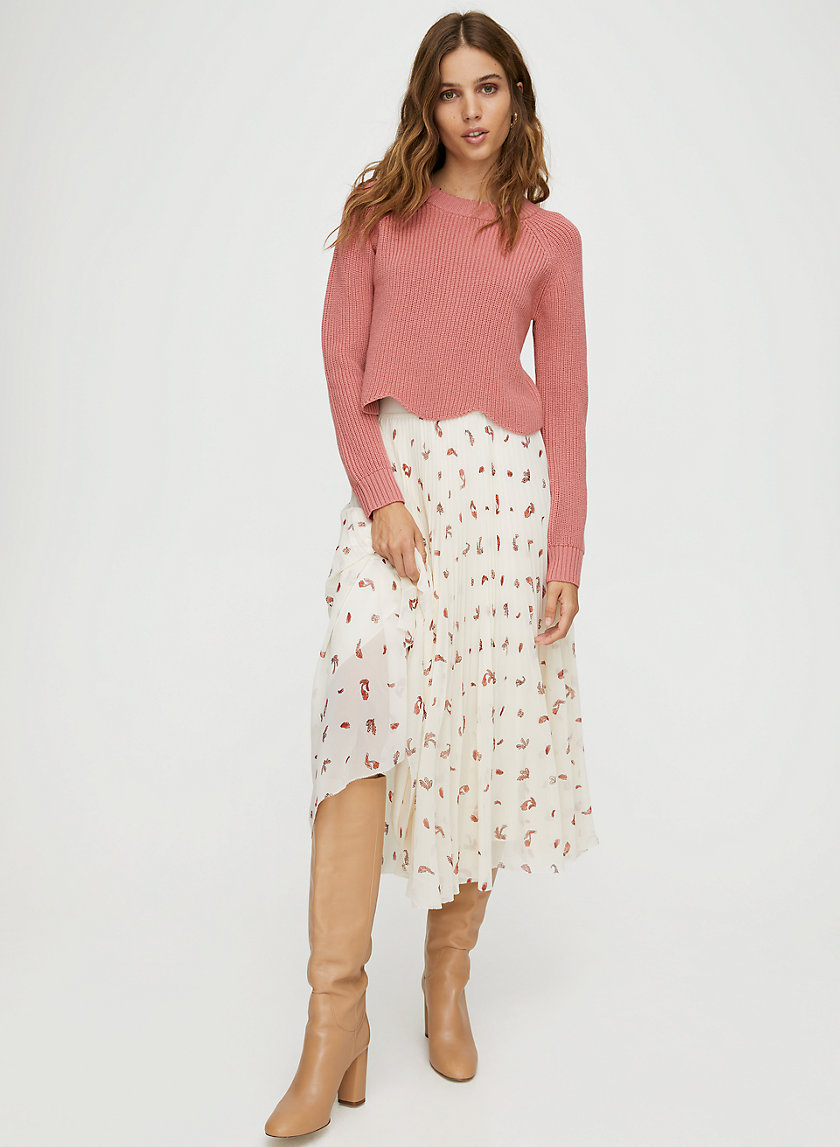 TWIRL SKIRT - Floral pleated midi skirt TWIRL SKIRT - Floral pleated midi skirt