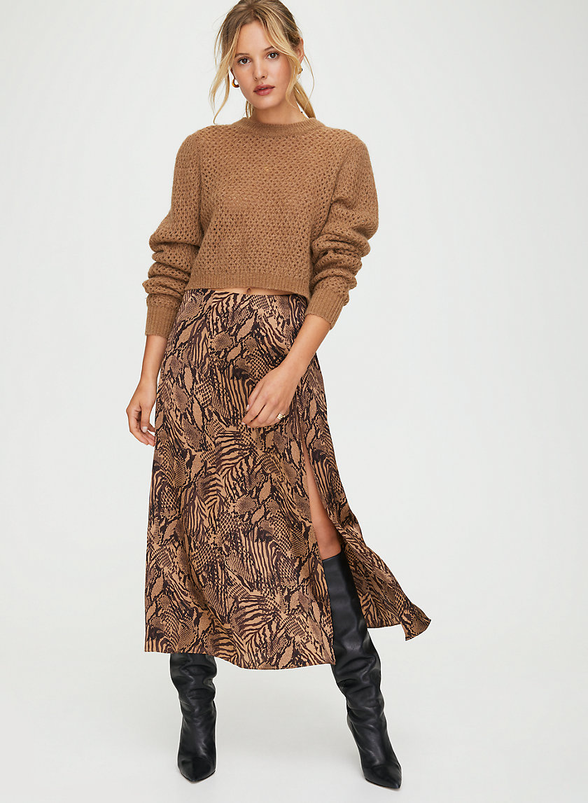 CHERIE SKIRT - Animal-print midi skirt CHERIE SKIRT - Animal-print midi skirt