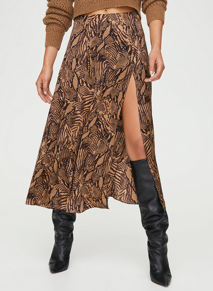 CHERIE SKIRT - Animal-print midi skirt CHERIE SKIRT - Animal-print midi skirt