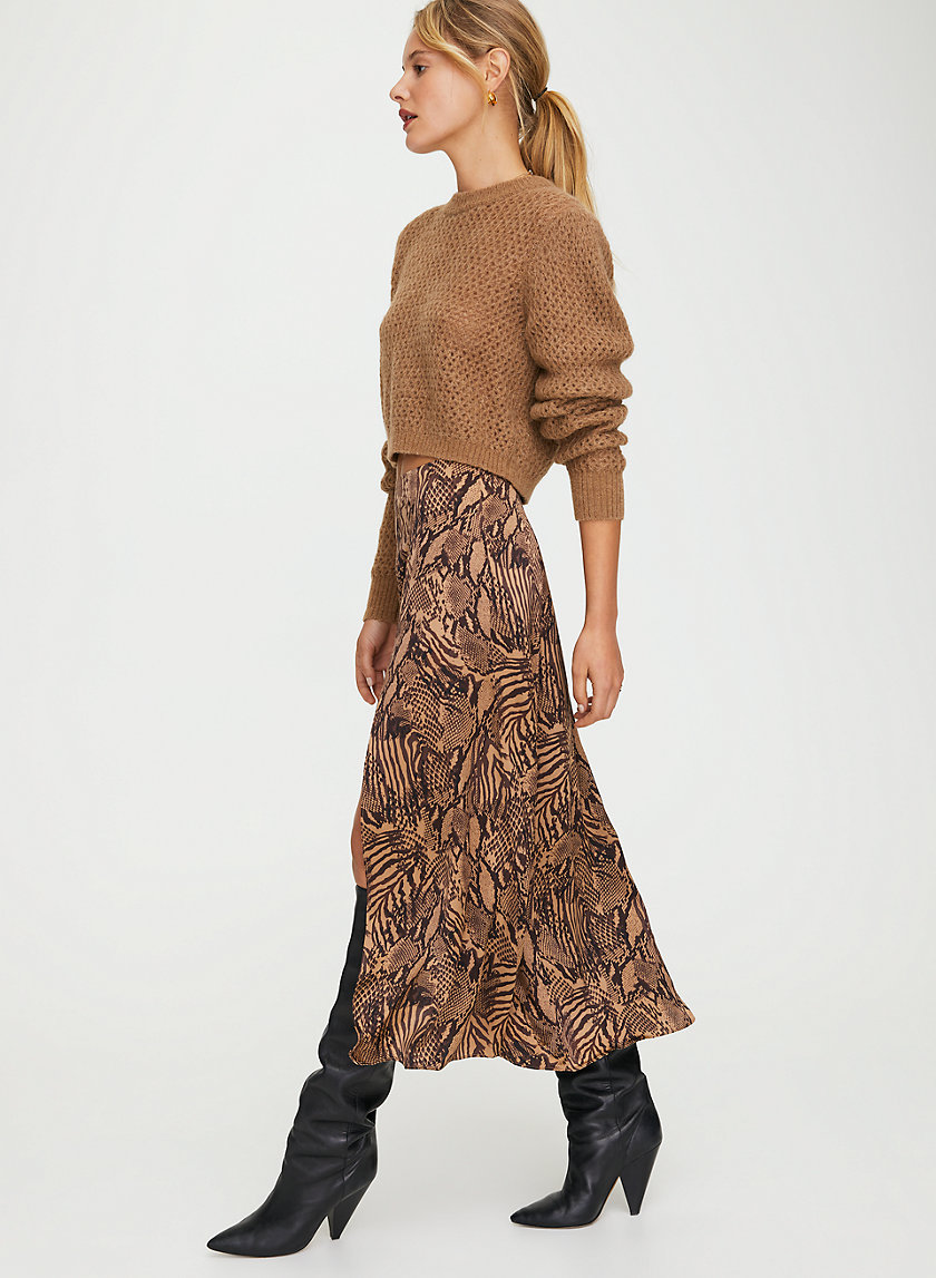 CHERIE SKIRT - Animal-print midi skirt CHERIE SKIRT - Animal-print midi skirt