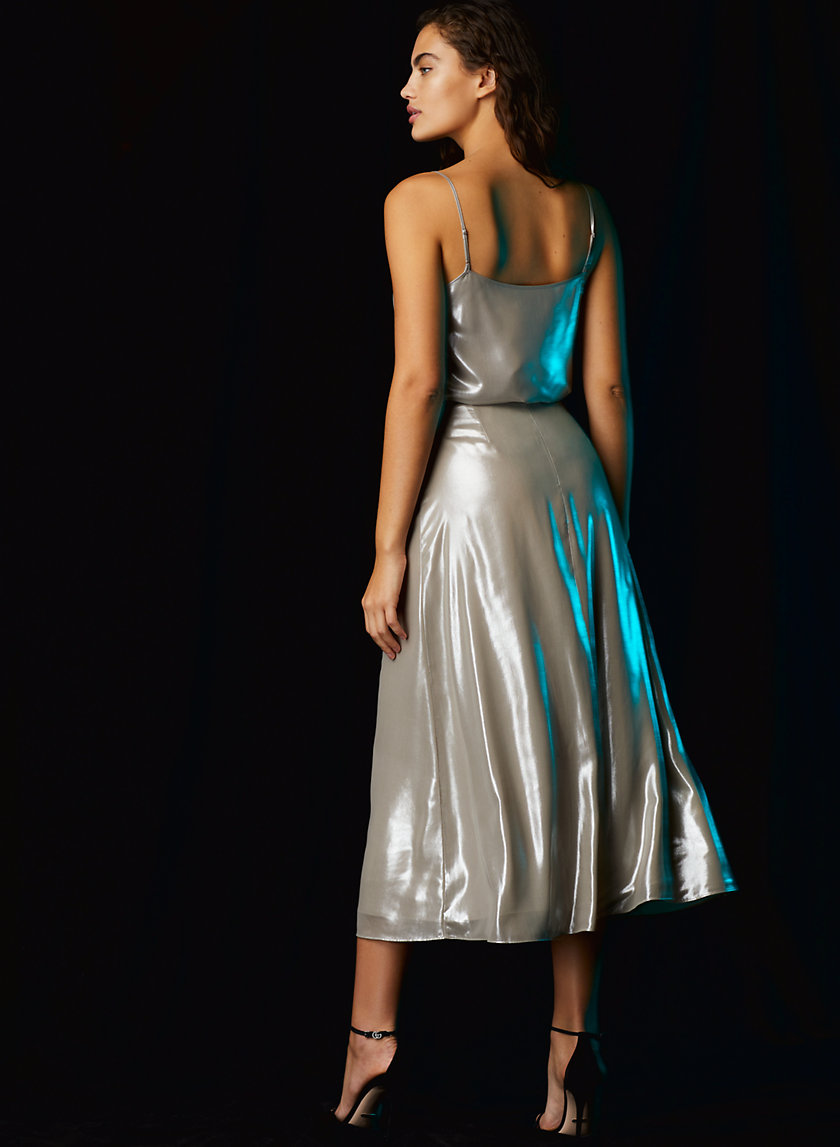 MIDI SKIRT - Foil-printed midi skirt MIDI SKIRT - Foil-printed midi skirt