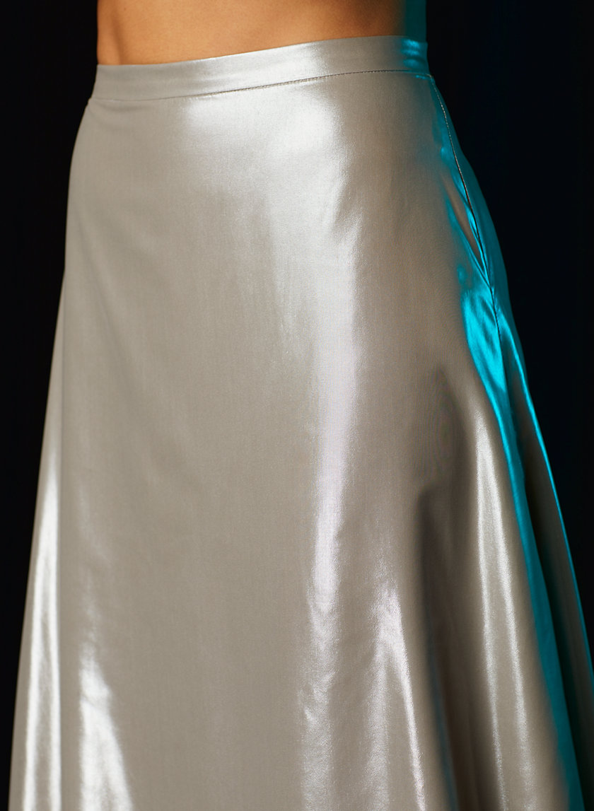 MIDI SKIRT - Foil-printed midi skirt MIDI SKIRT - Foil-printed midi skirt