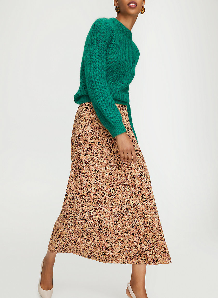 MIDI SKIRT - Animal-print A-line skirt MIDI SKIRT - Animal-print A-line skirt