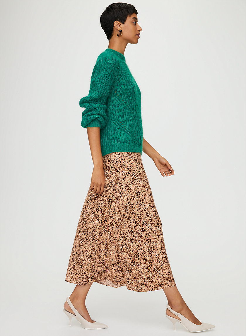 MIDI SKIRT - Animal-print A-line skirt MIDI SKIRT - Animal-print A-line skirt