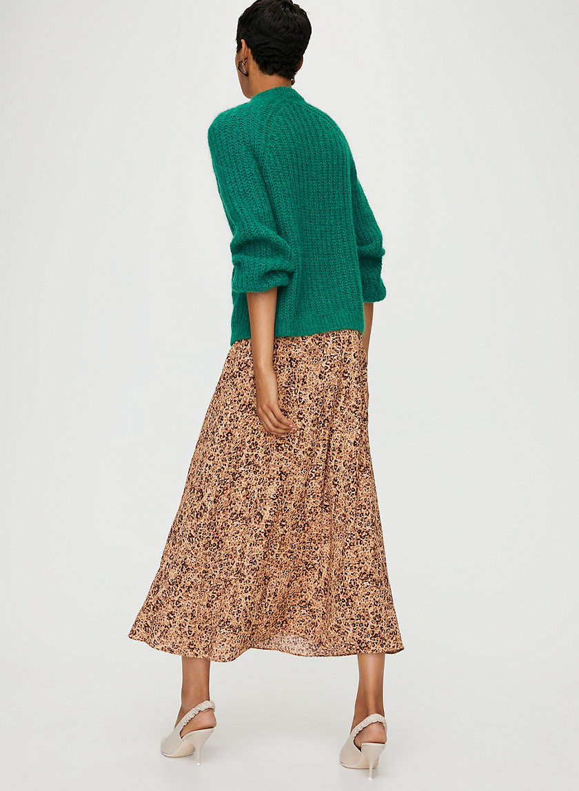 MIDI SKIRT - Animal-print A-line skirt MIDI SKIRT - Animal-print A-line skirt