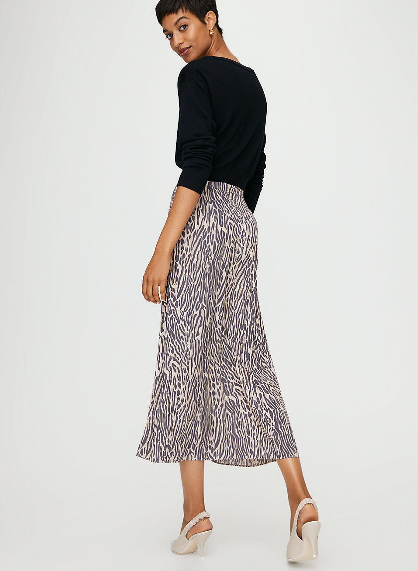 MIDI SKIRT - A-line leopard-print skirt MIDI SKIRT - A-line leopard-print skirt