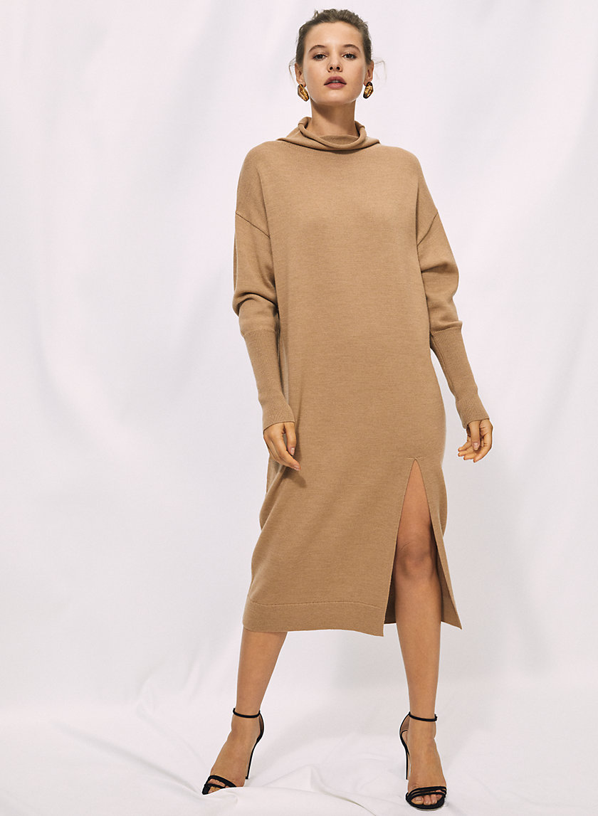 sweater dress slit