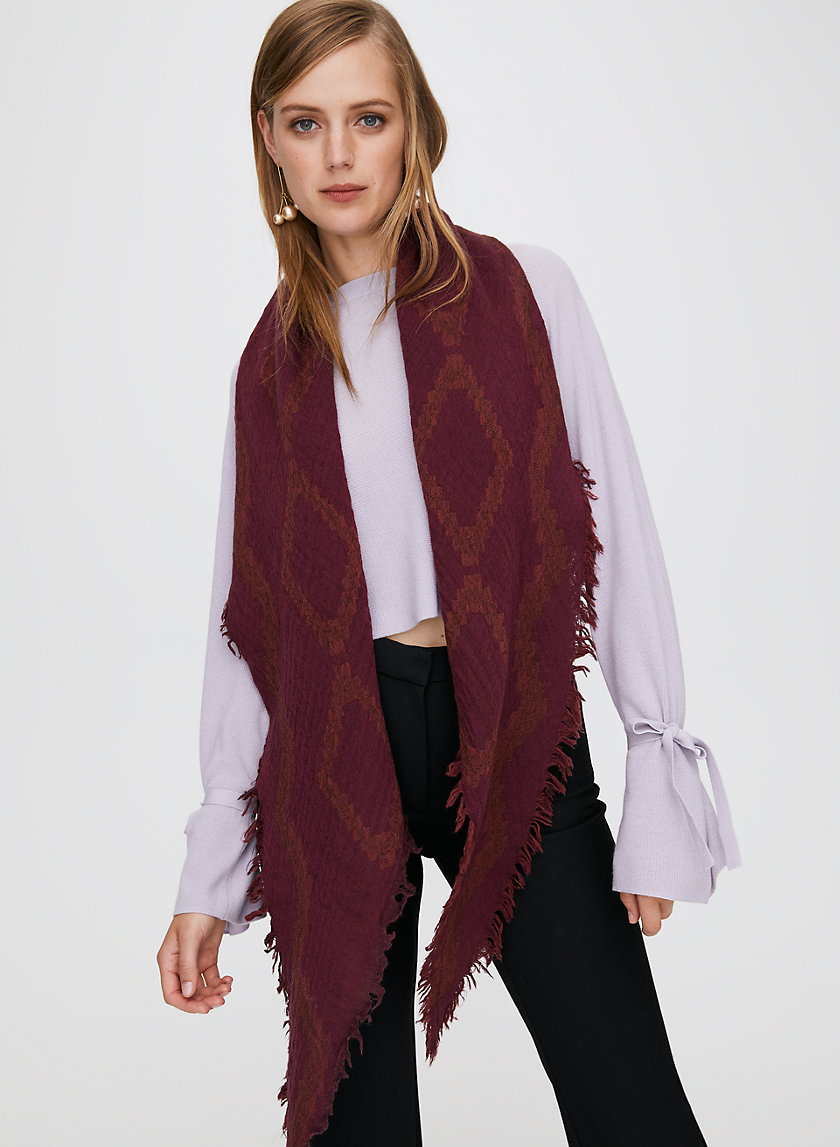 DIAMOND MOSAIC SCARF - Reversible, wool triangle scarf DIAMOND MOSAIC SCARF - Reversible, wool triangle scarf