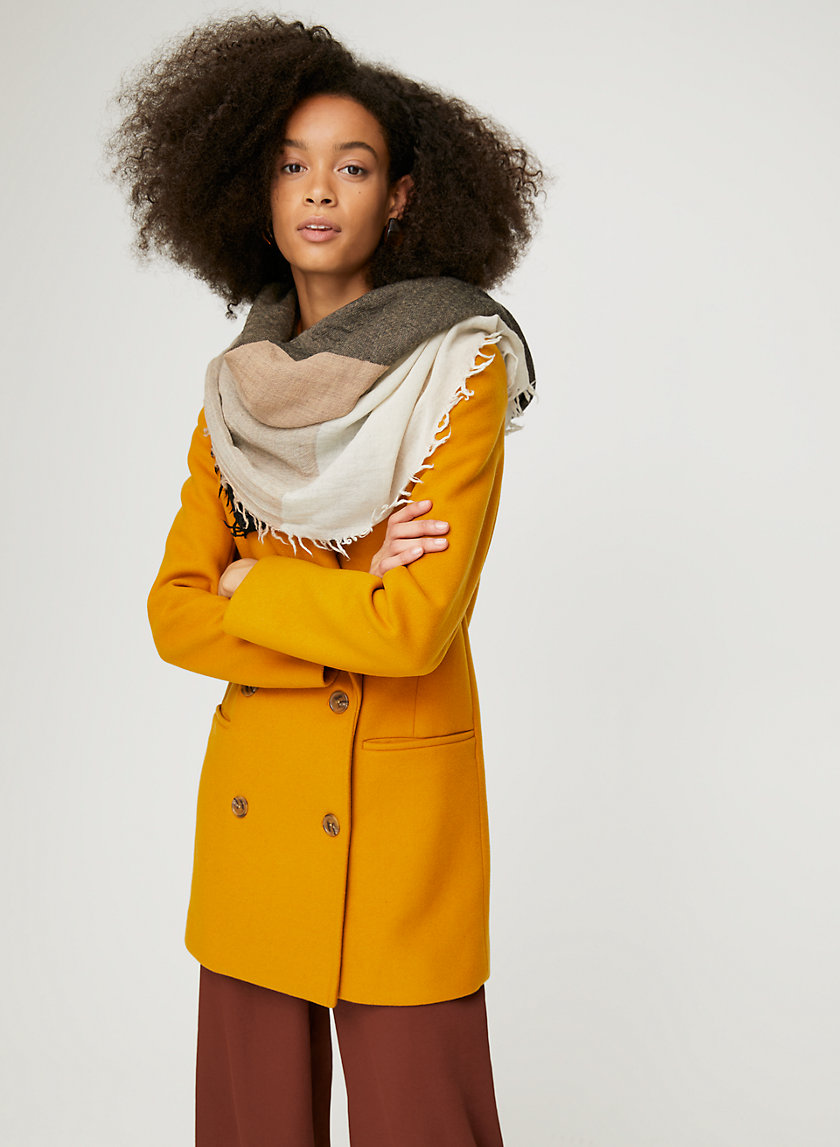 COLOUR BLOCK BLANKET SCARF - Color-block blanket scarf COLOUR BLOCK BLANKET SCARF - Color-block blanket scarf