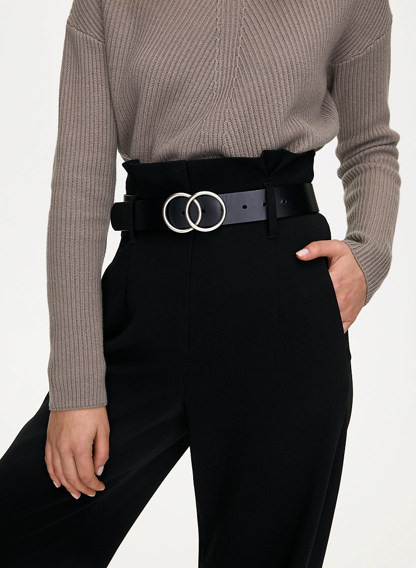 DOUBLE RING JEAN BELT - '60s-inspired leather belt DOUBLE RING JEAN BELT - '60s-inspired leather belt