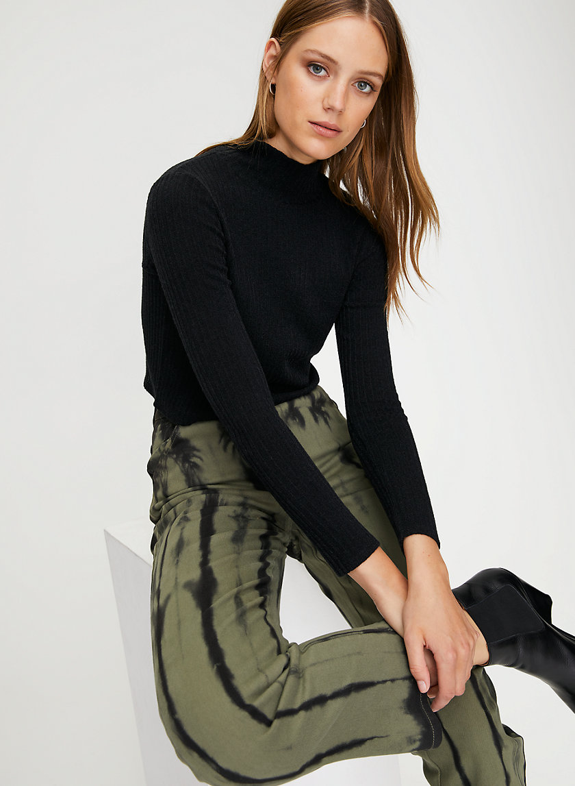 TAMU T-SHIRT - Cropped, ribbed turtleneck shirt TAMU T-SHIRT - Cropped, ribbed turtleneck shirt